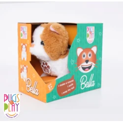Pugs At Play Walking Bella 6.5in Electronic Cat Toy for Kids Realistic Design Mimics Real Cat Movements with Natural Sounds Soft Hypoallergenic Fur Ages 3+ Perfect Gift