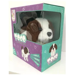 PUGS AT PLAY Flipping Todo Electronic Puppy Interactive Toy Realistic Barking & Moving Action Perform 360 Degree Flips Hypoallergenic Fur Great Gift For Kids 3+ Years Old