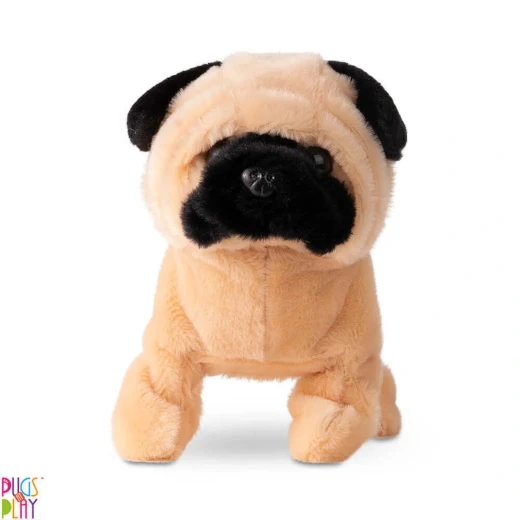 Pugs At Play 6.5in Walking Pug Electronic Animated Puppy with Realistic Barking Sounds and Movement, Soft Hypoallergenic Fur, Perfect Toy for Children Sensitive to Pets - Pugs at play - Image 4