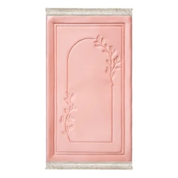 Urban Rugs Rose Pink Capitone Prayer Mat Quilted Velvet Touch 128x72 cm