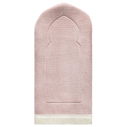 Urban Rugs Jordan Rosy Arched Plain Prayer Mat Soft Woven Fabric Padded 130x73 cm