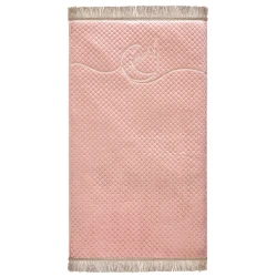 Urban Rugs Pink Pearl Memory Foam Medical Prayer Mat with Velvety-Soft Capitonné Fabric 130 x 68 cm