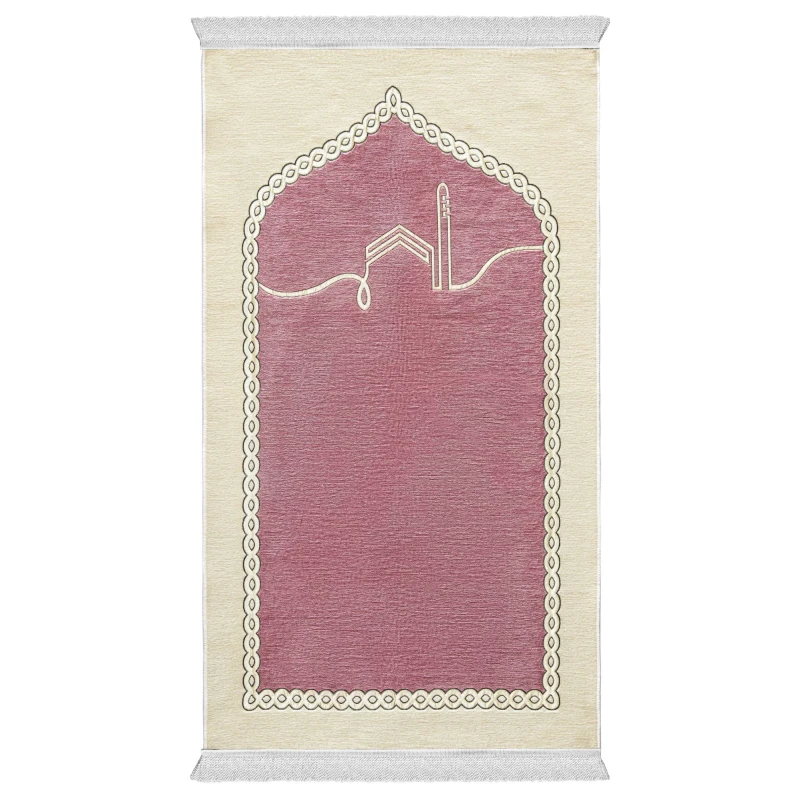 سجادة صلاة الكعبة المقوسة غير مبطنة من أوربان رغز الأردن بتصميم تقليدي ناعم وخفيف 125x69 سم - اربن رجز