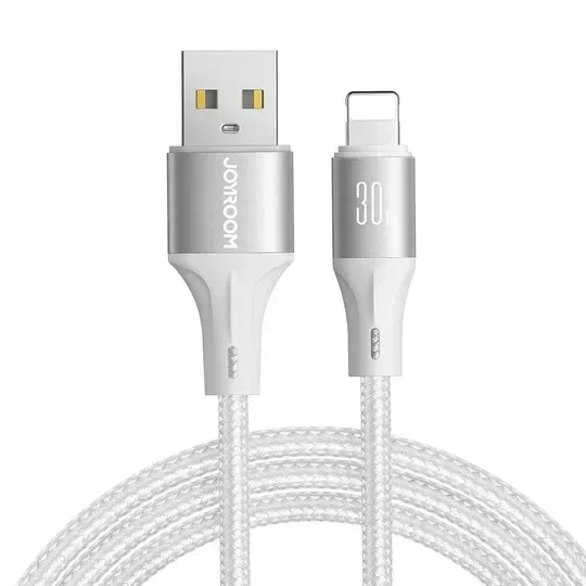 كابل جوي روم S A25 لنقل البيانات والشحن السريع USB A إلى Type C 3 أمبير أبيض - جوي روم