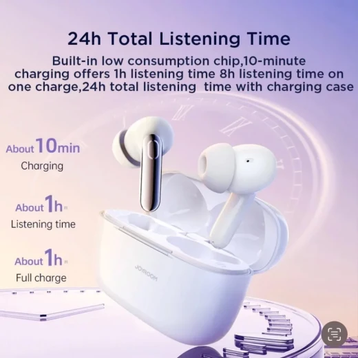 سماعات أذن Joyroom Jbuds Series JR-BC1 اللاسلكية بتقنية ANC وبلوتوث 5.3 لون أسود - جوي روم - Image 6