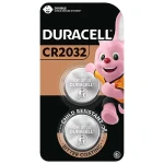بطارية دوراسيل CR2032 ليثيوم على شكل عملة معدنية 3 فولت، عبوة من 2، طاقة تدوم طويلاً للأجهزة - دوراسيل