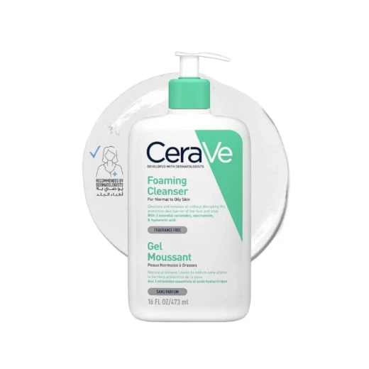 CeraVe Foaming Facial Cleanser 473ml for Normal to Oily Skin Gentle Formula with Ceramides and Niacinamide Daily Use Cleanser for Face Effectively Removes Dirt, Oil and Makeup CeraVe Foaming Facial Cleanser 473ml for Normal to Oily Skin Gentle Formula with Ceramides and Niacinamide Daily Use Cleanser for Face Effectively Removes Dirt, Oil and Makeup