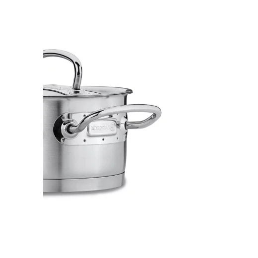 قدر ستانلس ستيل كوركماز برولاين 20x12 سم بلمسة ساتان مع غطاء بسعة 1.7 لتر - كوركماز - Image 3