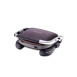 Korkmaz Castron Robusta Chrome A324-13 Electric Toaster Grill 1800W 4 Slice Capacity Non-Stick Ceramic Coated Cast Iron Grids