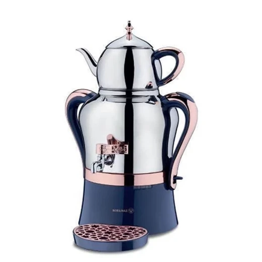 Korkmaz Hanedan Azura Inox Rosegold Electric Tea Maker, stainless steel elegant design, fast and efficient tea brewing, ideal for home and office use, easy operation and durable build Korkmaz Hanedan Azura Inox Rosegold Electric Tea Maker, stainless steel elegant design, fast and efficient tea brewing, ideal for home and office use, easy operation and durable build