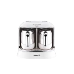Korkmaz Kahvekolik Twin Coffee Machine Vanilla Chrome A861-08 for Traditional Turkish Coffee with Thermo Balance Technology - Korkmaz