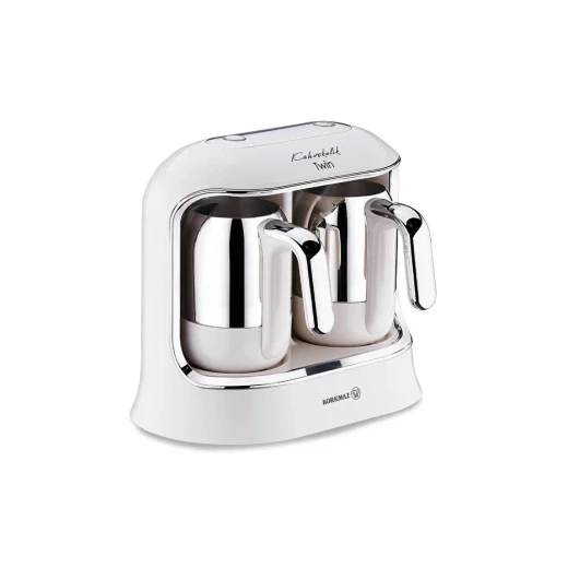 Korkmaz Kahvekolik Twin Coffee Machine Vanilla Chrome A861-08 for Traditional Turkish Coffee with Thermo Balance Technology - Korkmaz - Image 2