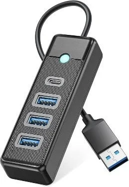 محول IETOP TU-359 USB 3.2 Gen1 Hub متعدد المنافذ، USB-C وUSB-A مع منفذ شحن USB-C، نقل بيانات عالي السرعة، تصميم أسود متين وعملي - Ietop - Image 3