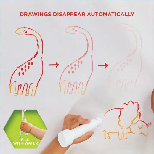 مجموعة رسم الديناصورات المائية من ديسكفري، قابلة لإعادة الاستخدام، 121x80 سم - Image 3