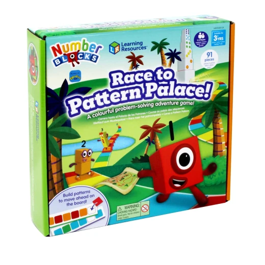 لعبة لوحة سباق قصر الأنماط من Numberblocks، لعبة رياضيات للأطفال بعمر 3 سنوات فما فوق لعبة لوحة سباق قصر الأنماط من Numberblocks، لعبة رياضيات للأطفال بعمر 3 سنوات فما فوق