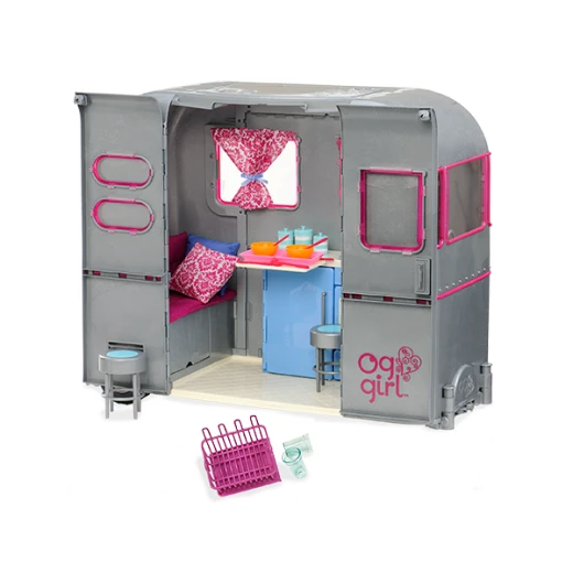 مجموعة لعب Our Generation RV Seeing You Camper، مقطورة تخييم مع ملحقات لدمى 46 سم - أور جيناريشن - Image 5