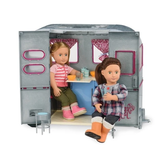 مجموعة لعب Our Generation RV Seeing You Camper، مقطورة تخييم مع ملحقات لدمى 46 سم - أور جيناريشن - Image 6
