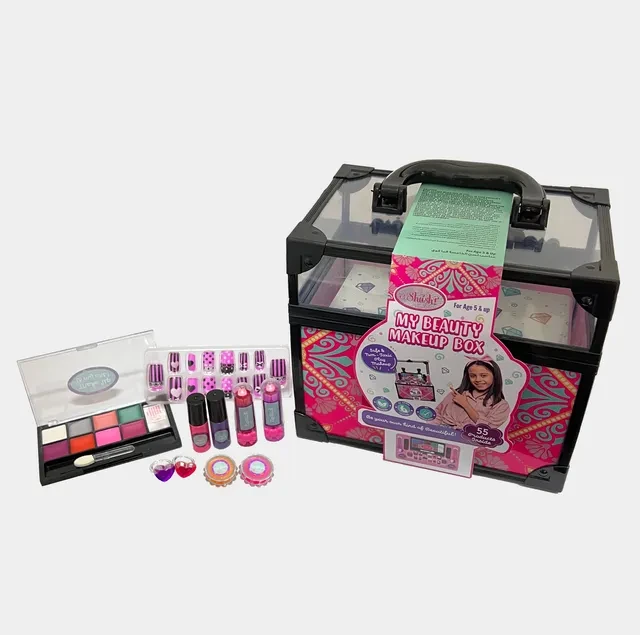 مجموعة مكياج لعب للأطفال من Little Cosmetics تضم أكثر من 25 قطعة مع مرآة وحقيبة حمل آمنة وغير سامة للأطفال الصغار بعمر 3 4 5 6 7 8 9 10 سنوات وأكثر هدية تعليمية ممتعة لعيد الميلاد