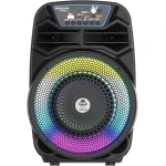 مكبر صوت iDance Groove 114 MK3 بلوتوث محمول مع كاريوكي، أسود/أبيض