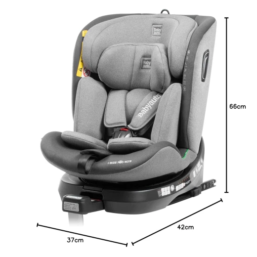 BABYAUTO Aitana iSize Car Seat: 360 Degree Rotation, Reclining Tilt Footrest for Comfort, ISOFIX Installation, Suitable for Children 0-12 Years, Charcoal Grey Finish - Babyauto - Image 3