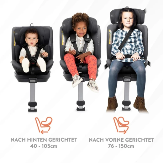 BABYAUTO Aitana iSize Car Seat: 360 Degree Rotation, Reclining Tilt Footrest for Comfort, ISOFIX Installation, Suitable for Children 0-12 Years, Charcoal Grey Finish - Babyauto - Image 6