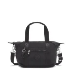 Kipling Art Mini Handbag, Small Grey Bag with Black Noir, Stylish & Functional 34 x 18.5 x 21 cm Ideal for Daily Use or Short Outings - Kipling