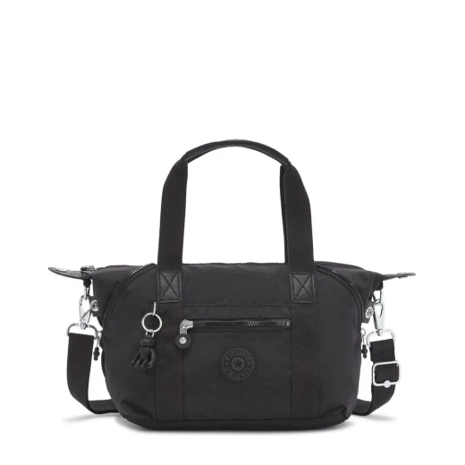 Kipling Art Mini Handbag, Small Grey Bag with Black Noir, Stylish & Functional 34 x 18.5 x 21 cm Ideal for Daily Use or Short Outings