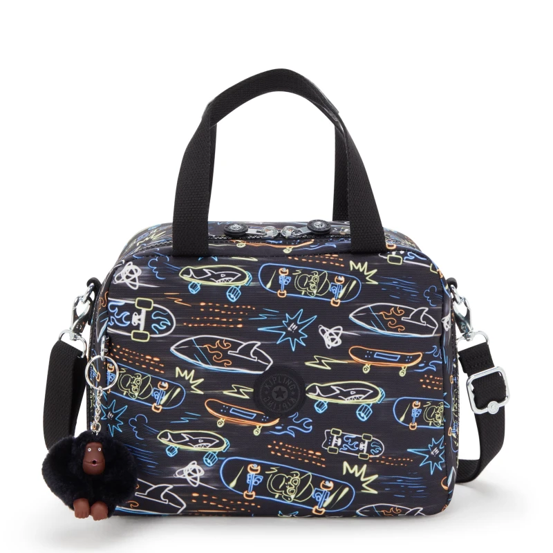 حقيبة غداء Kipling Miyo Neon Skate كبيرة مع جيب لعربة التسوق - كيبلينج
