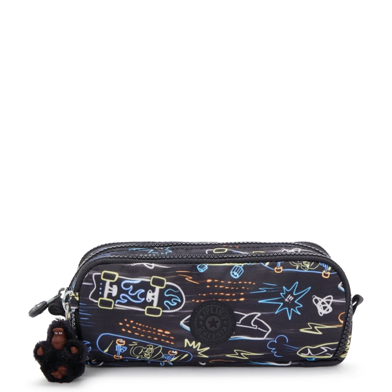 حقيبة أقلام Kipling Gitroy Neon Skate كبيرة - 32 حلقة أقلام - كيبلينج