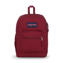 JanSport Cross Town Plus Backpack Russet Red 26L Laptop Sleeve Water Bottle Pocket