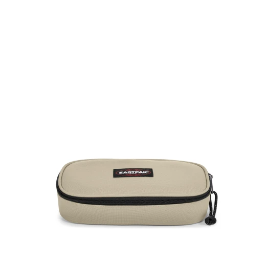 حقيبة أقلام رصاص Eastpak Oval Single مقاومة للماء لون بيج تصميم عملي بجيب واحد سحاب متين مثالي للمدرسة أو المكتب تتسع للأقلام الرصاص وأكثر من ذلك