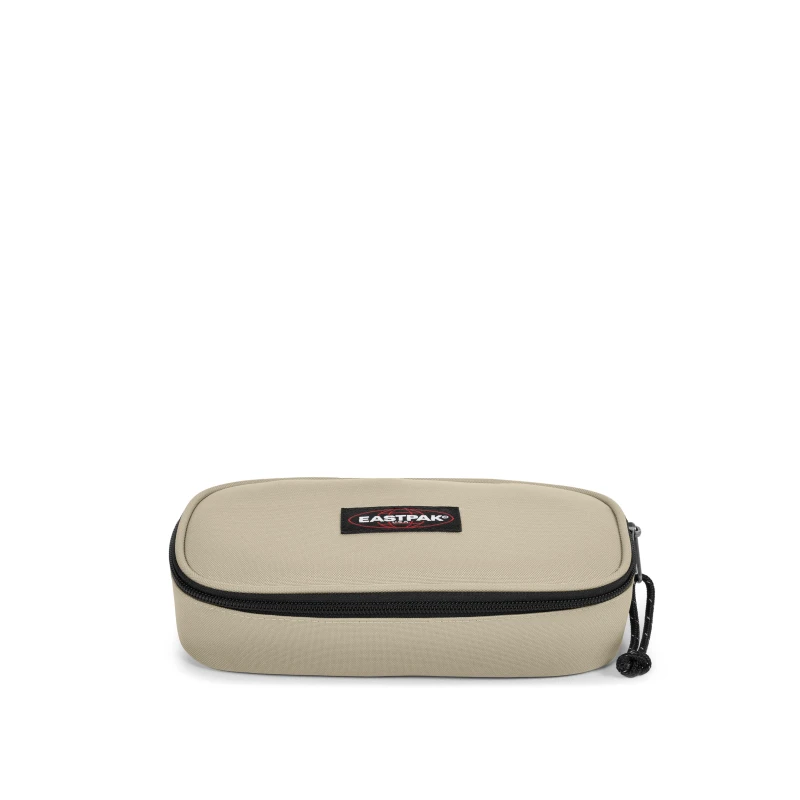 حقيبة أقلام رصاص Eastpak Oval Single مقاومة للماء لون بيج تصميم عملي بجيب واحد سحاب متين مثالي للمدرسة أو المكتب تتسع للأقلام الرصاص وأكثر من ذلك - ايست باك