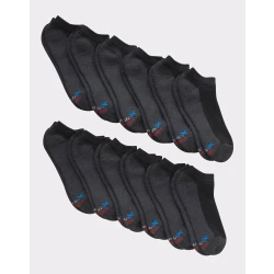 Hanes Men's Cushioned No Show Socks, X-Temp, 12-Pairs