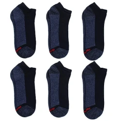 Hanes Men's Max Cushion Low Cut Socks 6-Pack - Black/Grey