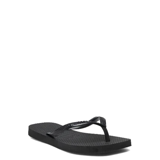 شبشب Havaianas Slim Square نسائي أسود، مقاس 35/36، تصميم عصري بمقدمة مربعة وأشرطة رفيعة، خفيف ومريح، بنعل مطاطي مقاوم للانزلاق، مثالي للصيف - هافياناس - Image 2