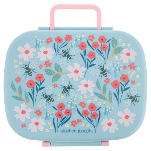 صندوق بينتو ستيفن جوزيف مع صينية قابلة للإزالة بتصميم نحلة خالٍ من BPA و PVC للأطفال صندوق بينتو ستيفن جوزيف مع صينية قابلة للإزالة بتصميم نحلة خالٍ من BPA و PVC للأطفال
