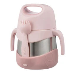 B.box Blush Crush Insulated Food Jar, 335ml, Keeps Food Warm or Cold