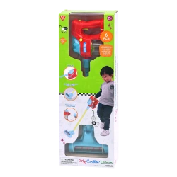 Playgo Toys Cordless Vacuum Cleaner Toy Set, Realistic Suction, 6 Pcs, for Kids