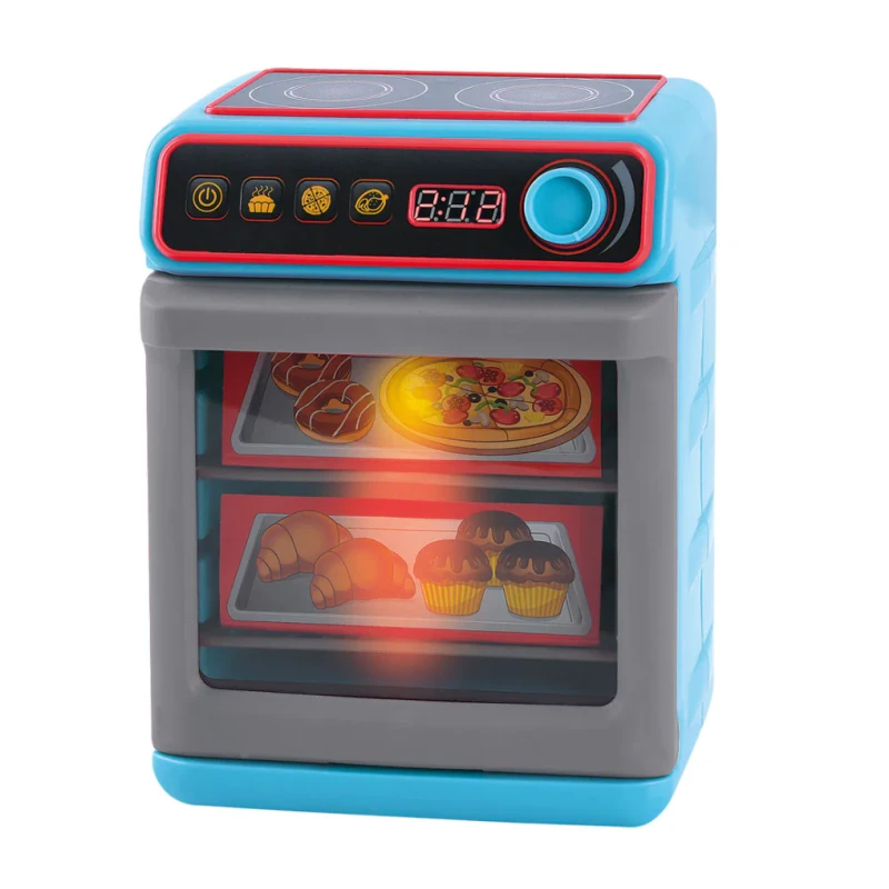 فرن مطبخ PlayGo لعبة مع أصوات وأضواء واقعية، أزرق، للبنات من سن 3-7 سنوات - بلاي جرو