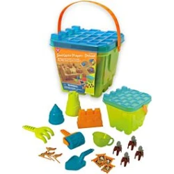Playgo Sandcastle Deluxe Playset with Bucket, Spade, Rake, Molds, and Accessories