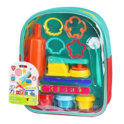 Playgo Dough Backpack Creative Modeling Kit with 3 Plasticine Pots