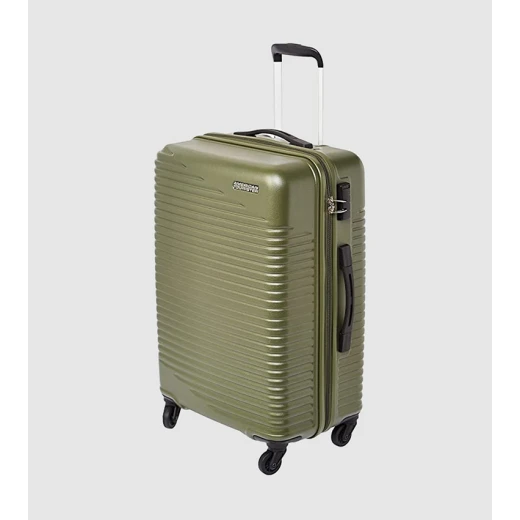 حقيبة ترولي بعجلات دوارة صلبة من American Tourister Sky Park، 55 سم، سوداء، أمتعة سفر - امريكان توريستر - Image 2