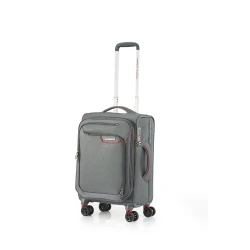 American Tourister Applite 4E Lightweight 55cm Grey/Red Carry-On Suitcase
