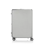 سامسونايت EVOA Z سبينر 75/28 EXP حقيبة سفر كبيرة فضية قابلة للتوسيع بعجلات Aero-Trac وقفل TSA - سامسونايت
