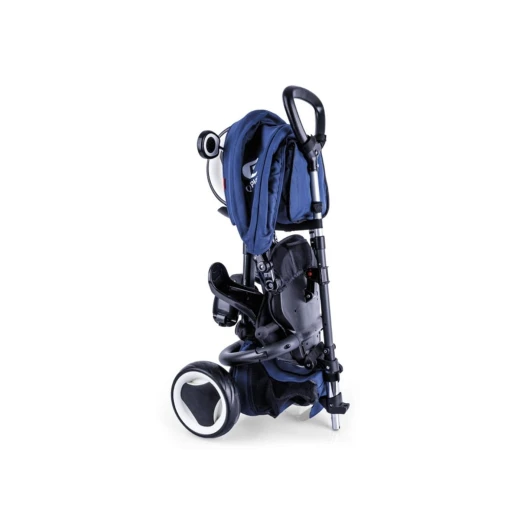 QPlay Rito Plus Eva Wheels Tricycle Bike with Parent Steering Wheel Blue, 10 Months to 3 Years - Qplay - Image 2