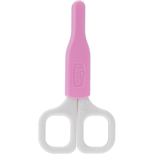 مقص أطفال شيكو وردي من الستانلس ستيل بشفرات منحنية لحديثي الولادة 0+ أشهر - تشيكو - Image 3