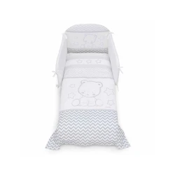 Italbaby Pony Popstar Baby Crib Bedding Set, 100% Cotton, Tortora/Grey