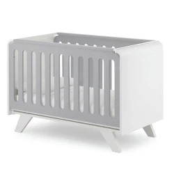 Italbaby Mood Grey Baby Bed 70x129x88cm, Adjustable, Made in Italy