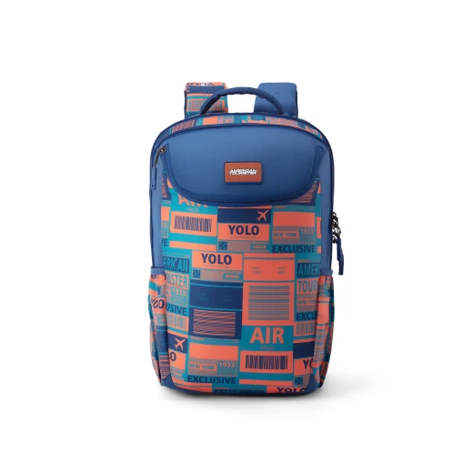 American Tourister HERD BP02 Casual Backpack Polyester Blue/Orange 32L American Tourister HERD BP02 Casual Backpack Polyester Blue/Orange 32L