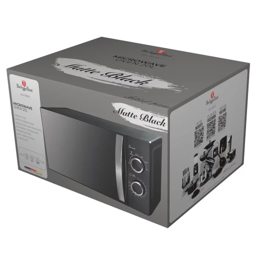 Berlinger Haus Matte Black 20L Microwave Oven Stainless Steel Interior - Image 6